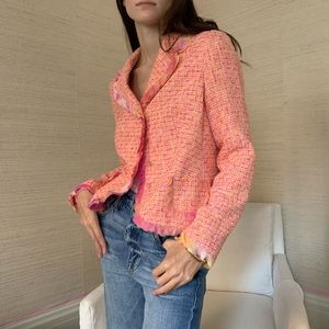 Teri Jon pink tweed blazer jacket